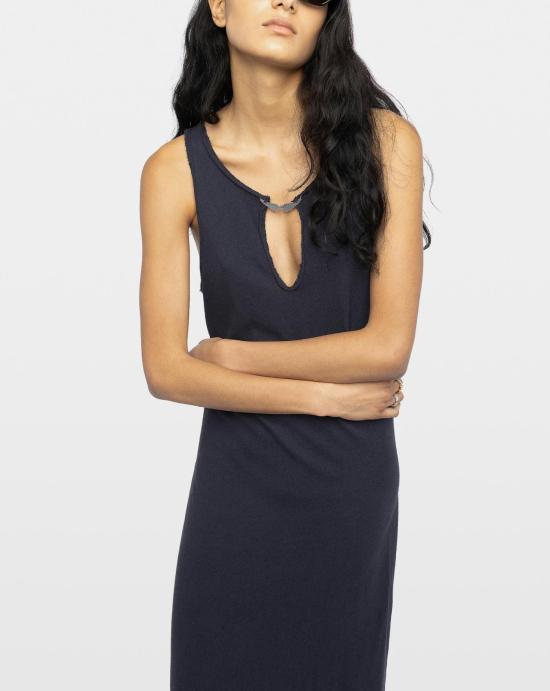 26SS 자딕앤볼테르 미디 원피스 JWDR01126 404 Encre - ZADIG & VOLTAIRE