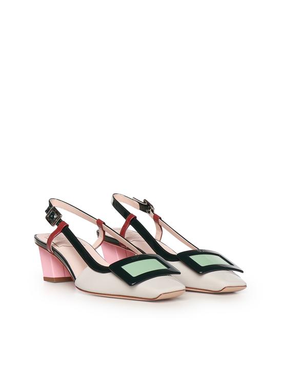 26SS 로저비비에 플랫 슈즈 RVW00625601D1P SQ17 White Green Turquoise - ROGER VIVIER