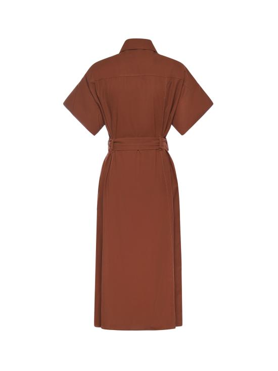 26SS 핑코 미디 원피스 106309 A2ERL78 Brown - PINKO