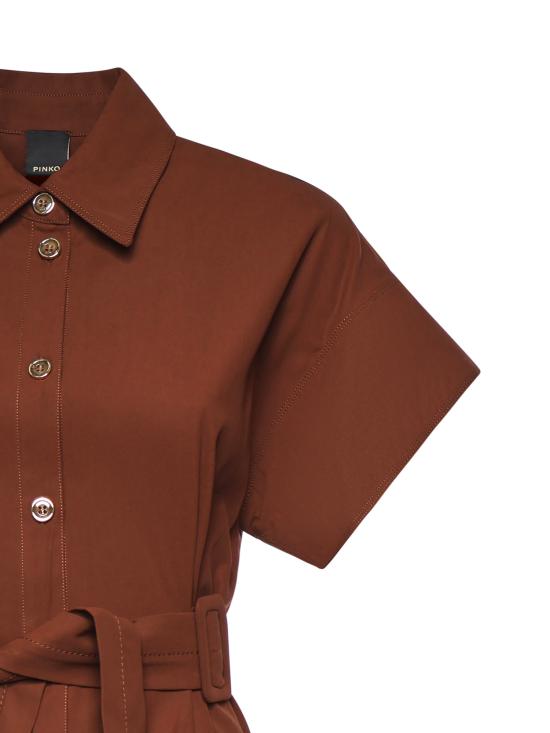 26SS 핑코 미디 원피스 106309 A2ERL78 Brown - PINKO