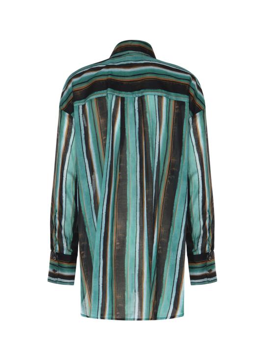 26SS 핑코 셔츠 106990 A3CHSD3 MULT GREEN BLACK - PINKO