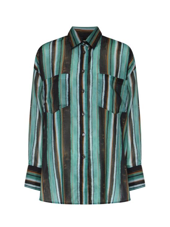 26SS 핑코 셔츠 106990 A3CHSD3 MULT GREEN BLACK