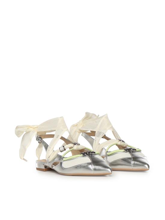 26SS 핑코 플랫 슈즈 SD0547 P049ZZF Silver - PINKO