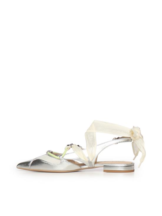 26SS 핑코 플랫 슈즈 SD0547 P049ZZF Silver - PINKO