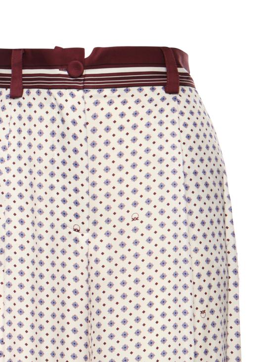 26SS 핑코 팔라초 팬츠 106203 A31KBBA Multicolor White Bordeaux Ligh - PINKO