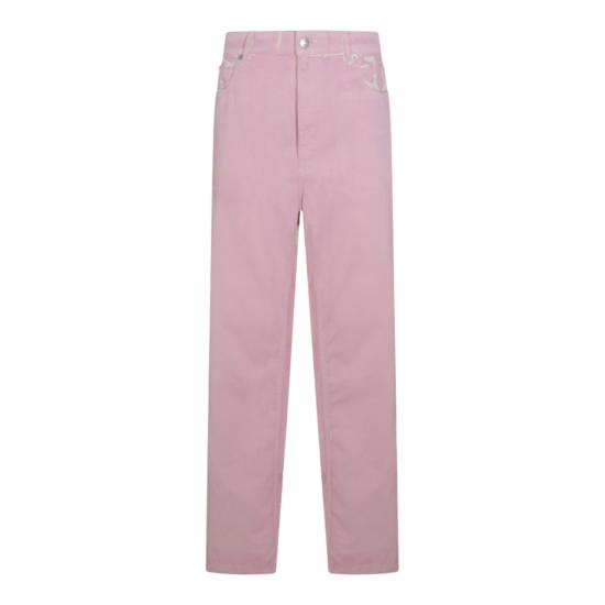  마르니 스트레이트 팬츠 스트레이트 레그 하이웨이스트 진 핑크