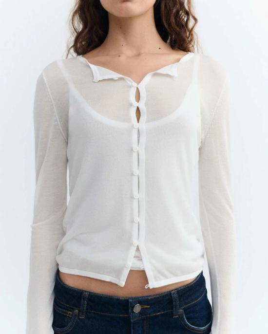  띵킹 뮤 가디건 씽킹 무 마농 카디건 화이트 - THINKING MU