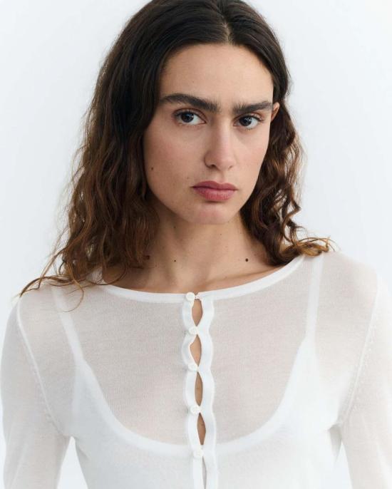  띵킹 뮤 가디건 씽킹 무 마농 카디건 화이트 - THINKING MU