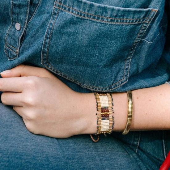  누데이 커프스 링크/타이 홀더 정오 코브라 팔찌 - NOONDAY