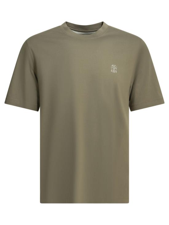 26SS 브루넬로 쿠치넬리 코튼 저지 크루넥 티셔츠 M0B138440CTK16