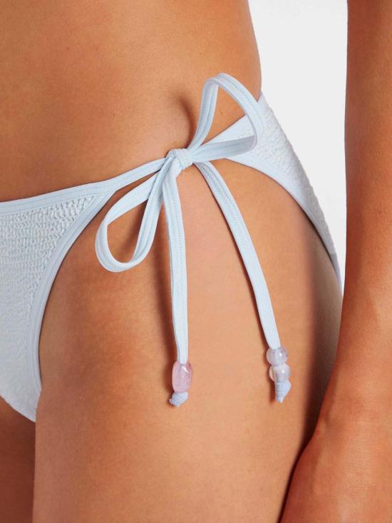  훈자 지 비키니 수영복 Hunza G Gina 트라이앵글 비즈 비키니 세트 메탈릭 아이스 블루 - HUNZA G