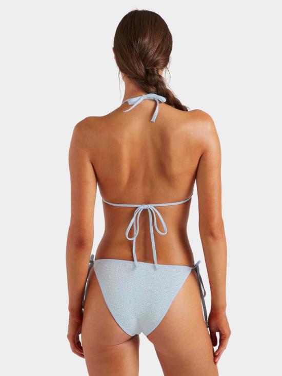  훈자 지 비키니 수영복 Hunza G Gina 트라이앵글 비즈 비키니 세트 메탈릭 아이스 블루 - HUNZA G