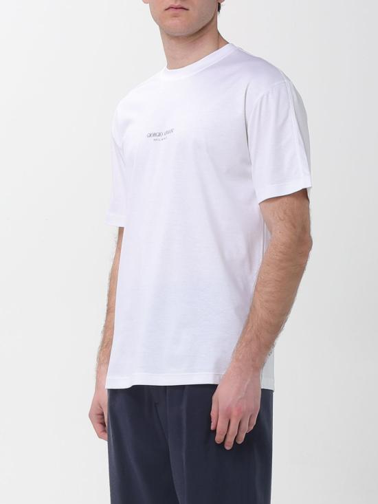 26SS 조르지오 아르마니 반팔 티셔츠 GM001085TE10629 U0002 White - GIORGIO ARMANI