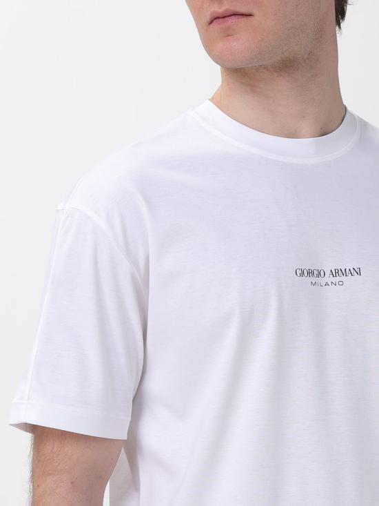 26SS 조르지오 아르마니 반팔 티셔츠 GM001085TE10629 U0002 White - GIORGIO ARMANI