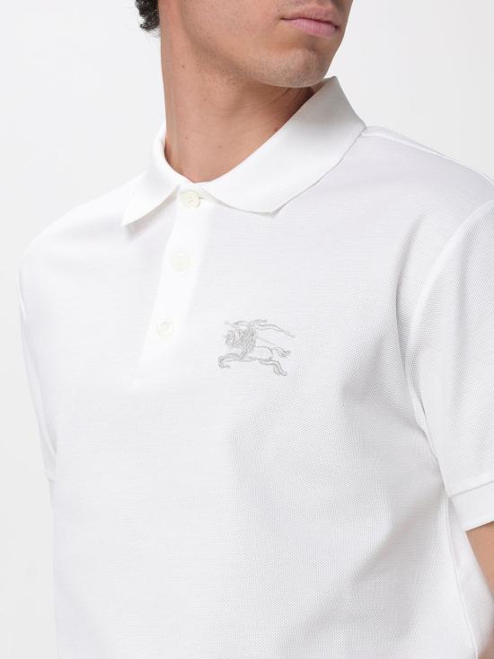 26SS 버버리 메탈릭 EKD 코튼 폴로 셔츠 8119009 Beige - BURBERRY