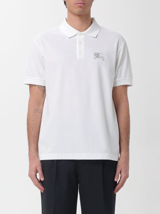 26SS 버버리 메탈릭 EKD 코튼 폴로 셔츠 8119009 Beige