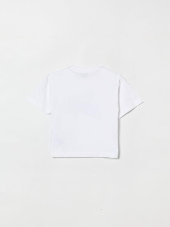 26SS [키즈] 모스키노 티셔츠 HUM05KLAA23 10101 White - MOSCHINO