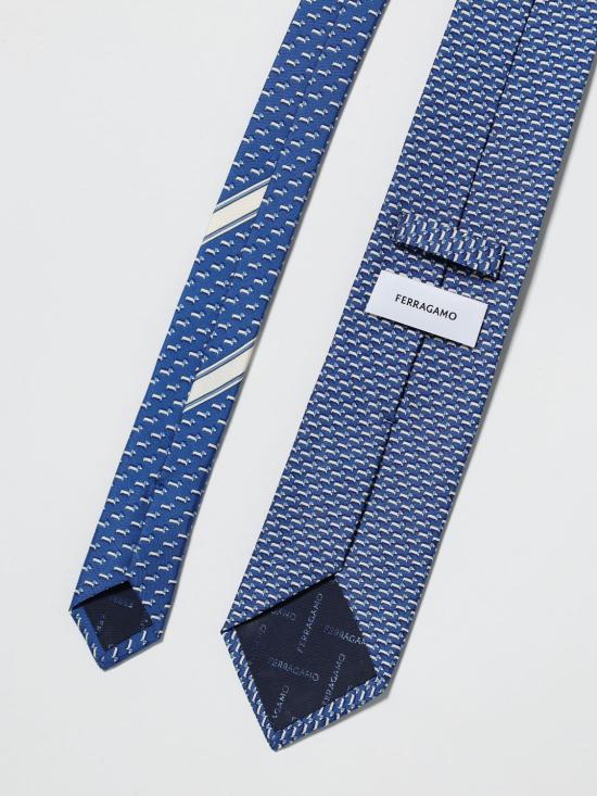 26SS 살바토레 페라가모 넥타이 351311 788886 003 Gnawed Blue - SALVATORE FERRAGAMO