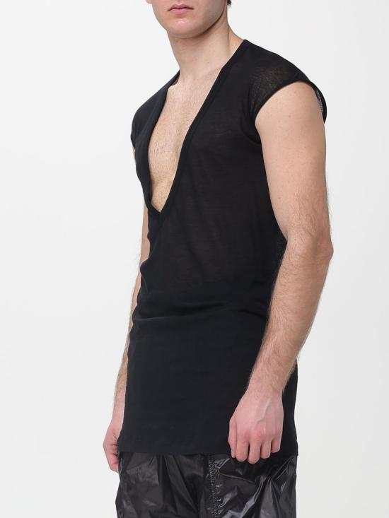 26SS 릭 오웬스 반팔 티셔츠 RU01F2157UC 09 Black - RICK OWENS