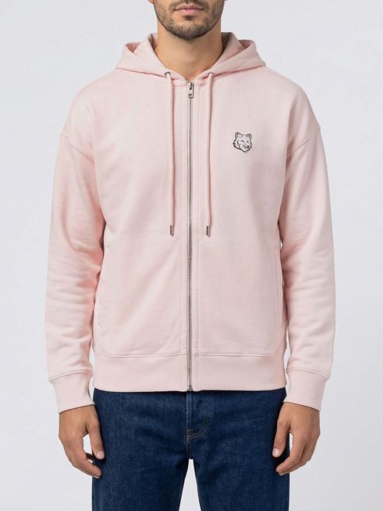 26SS 메종키츠네 폭스 헤드 지퍼 오버사이즈 후드 자켓 PM02138KM0340 0448 Violet