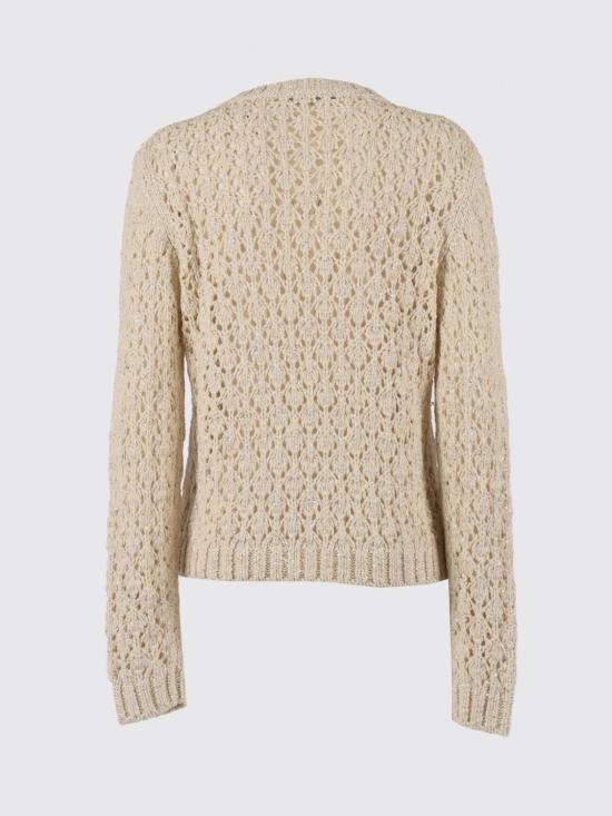 26SS 파비아나 필리피 시퀸 코튼 리본 스웨터 MAD276F101M102 VR1 White - FABIANA FILIPPI