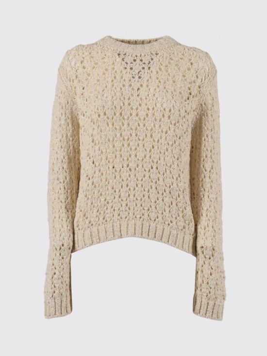 26SS 파비아나 필리피 시퀸 코튼 리본 스웨터 MAD276F101M102 VR1 White - FABIANA FILIPPI