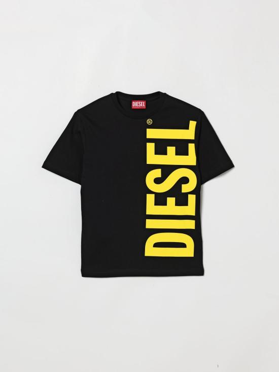 26SS [키즈] 디젤 티셔츠 J0273700YI9 K900 Black