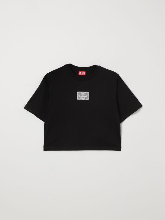 26SS [키즈] 디젤 티셔츠 J026050GRAI K900 Black