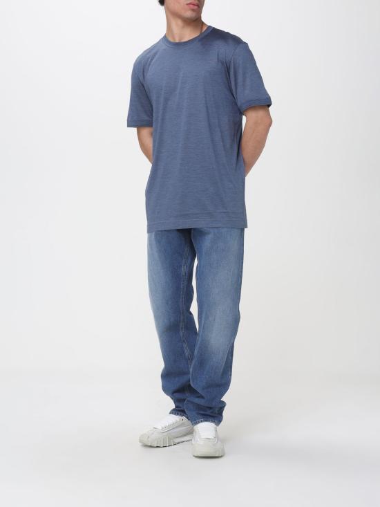 26SS 돌체앤가바나 반팔 티셔츠 G8ST1TG7P0F S8284 Gnawed Blue - DOLCE & GABBANA