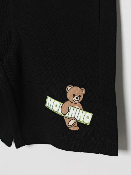 26SS [키즈] 모스키노 쇼츠/버뮤다 HUQ02LLCA90 60100 Black - MOSCHINO