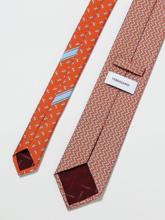 26SS 살바토레 페라가모 넥타이 351314 788925 005 Orange - SALVATORE FERRAGAMO