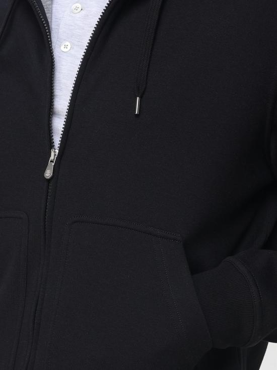 26SS 브루넬로 쿠치넬리 더블 페이스 스웨트 집업 후디 MM8319069G C101 Black - BRUNELLO CUCINELLI