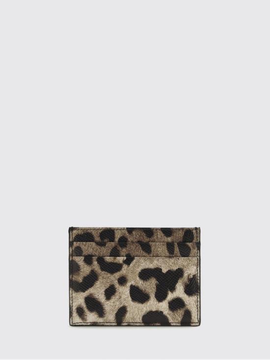 26SS 돌체앤가바나 레오파드 프린트 폴리싱 카프스킨 카드 홀더 BI0330AX566 HY13M Multicolor - DOLCE & GABBANA