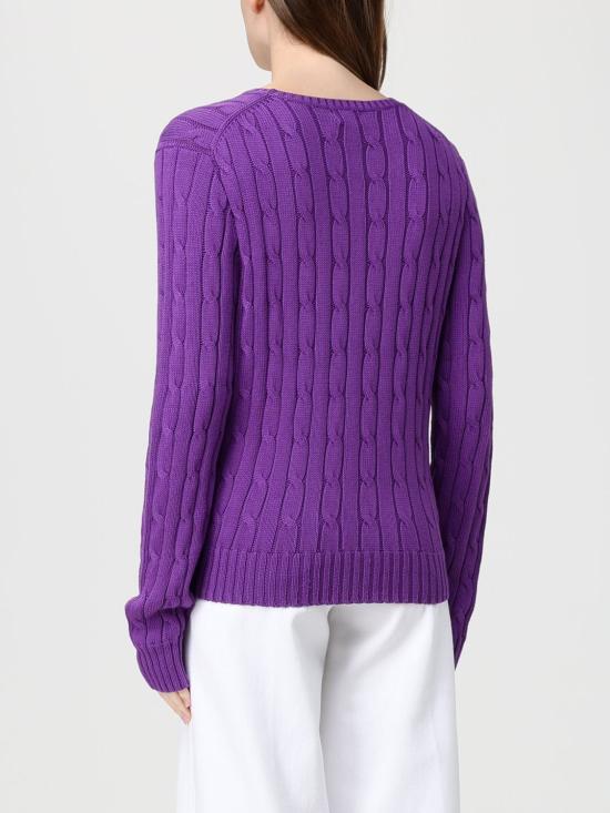 26SS 폴로 랄프로렌 포니 로고 피마코튼 케이블 니트 스웨터 211971869 503 Ruby - POLO RALPH LAUREN