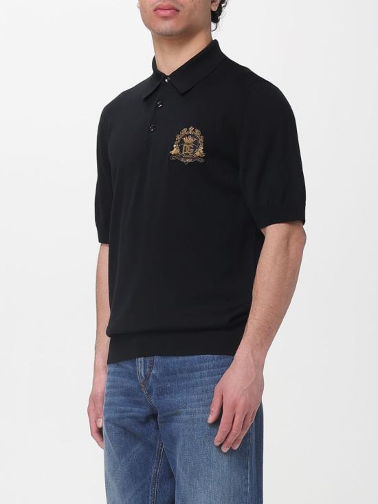 26SS 돌체앤가바나 폴로 티셔츠 GXZ02ZJDVG8 N0000 Black - DOLCE & GABBANA