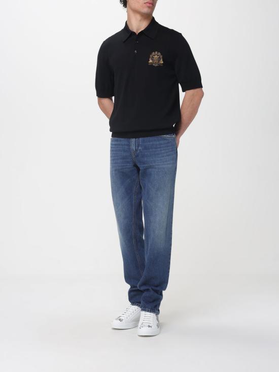26SS 돌체앤가바나 폴로 티셔츠 GXZ02ZJDVG8 N0000 Black - DOLCE & GABBANA