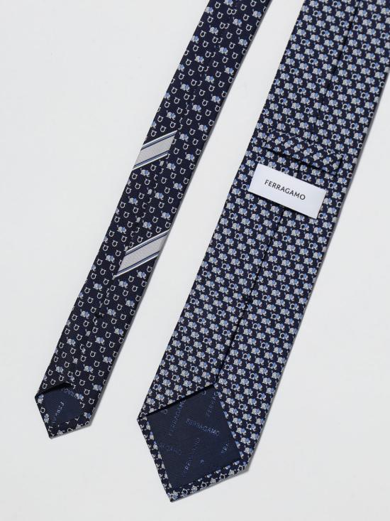 26SS 살바토레 페라가모 넥타이 351320 788974 001 Navy - SALVATORE FERRAGAMO