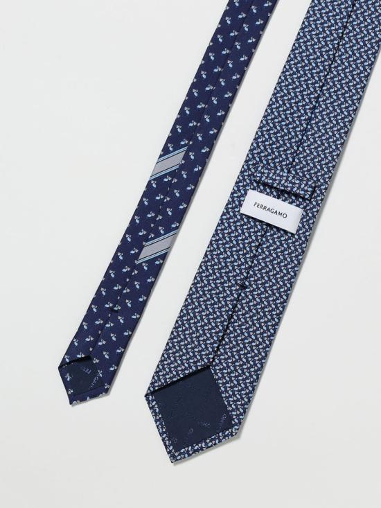 26SS 살바토레 페라가모 넥타이 351314 788921 001 Navy - SALVATORE FERRAGAMO