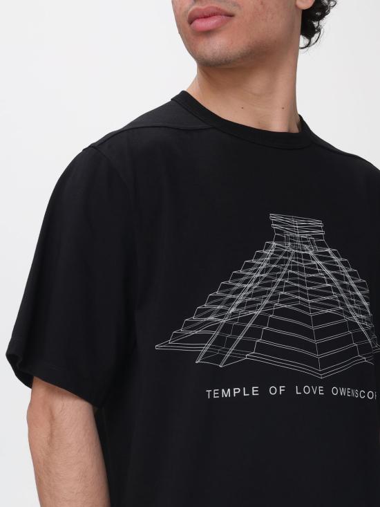 26SS 릭 오웬스 반팔 티셔츠 RR01F2232JAEP16 0911 Black - RICK OWENS