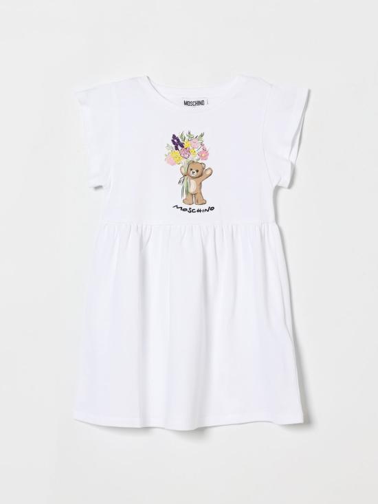 26SS [키즈] 모스키노 원피스 HDV0HQLFA06 10101 White
