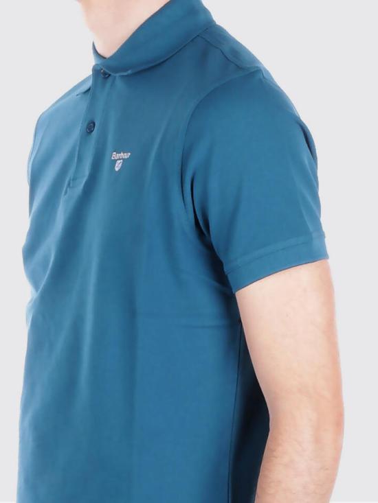 26SS 바버 폴로 티셔츠 MML0012 AQ72 Blue 1 - BARBOUR