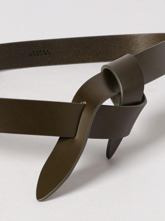 26SS 이자벨마랑 레체 타이 업 레더 벨트 CE011CFAA3B65A 67DK Kaki - ISABEL MARANT