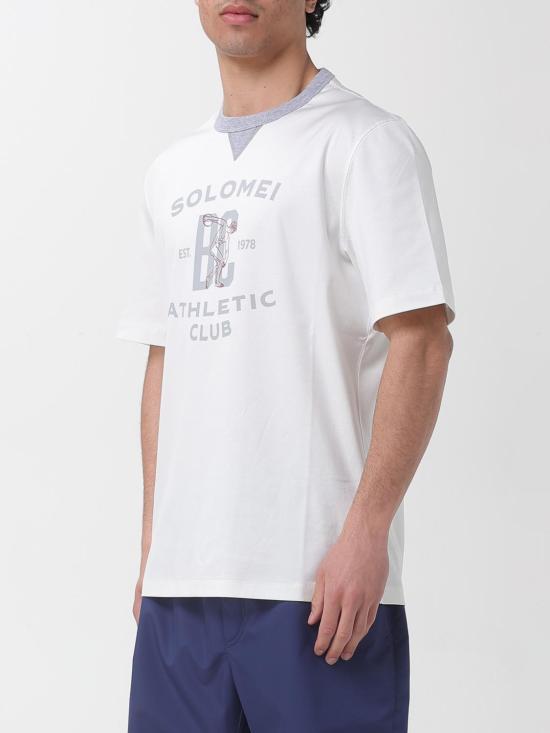 26SS 브루넬로 쿠치넬리 로고 티셔츠 M0B131001G CFR27 White - BRUNELLO CUCINELLI