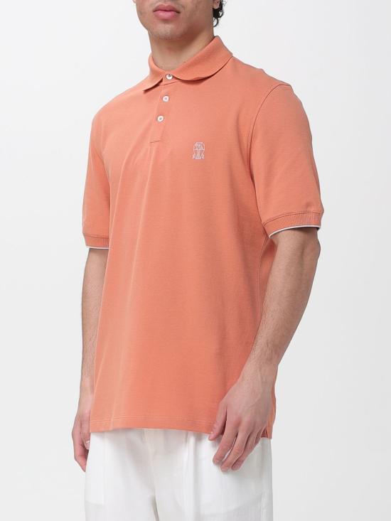 26SS 브루넬로 쿠치넬리 피케 폴로 셔츠 ME8548788 CBG36 Orange - BRUNELLO CUCINELLI