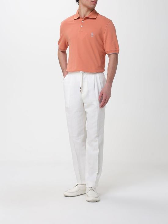 26SS 브루넬로 쿠치넬리 피케 폴로 셔츠 ME8548788 CBG36 Orange - BRUNELLO CUCINELLI