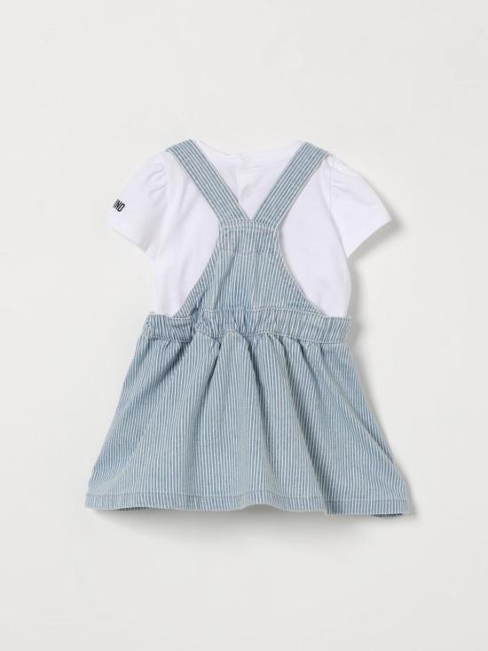 26SS [키즈] 모스키노 오버롤 MDG01MLXE63 86816 Blue - MOSCHINO