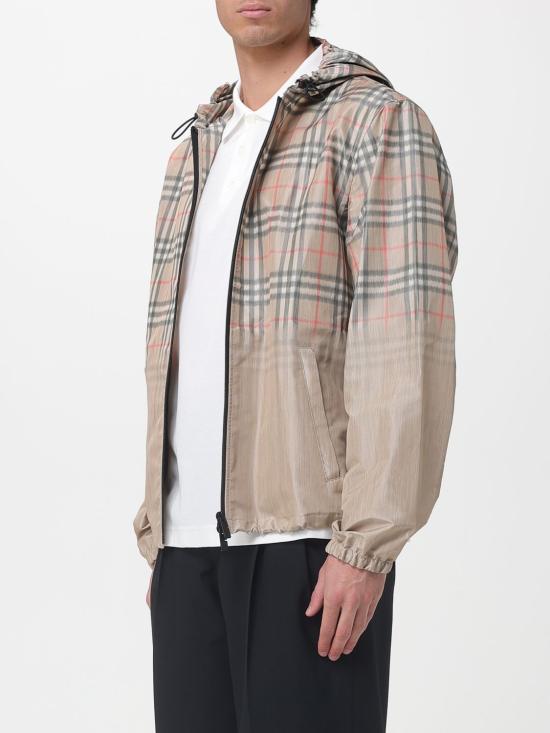 26SS 버버리 그라디언트 체크 후드 자켓 8118831 Beige - BURBERRY