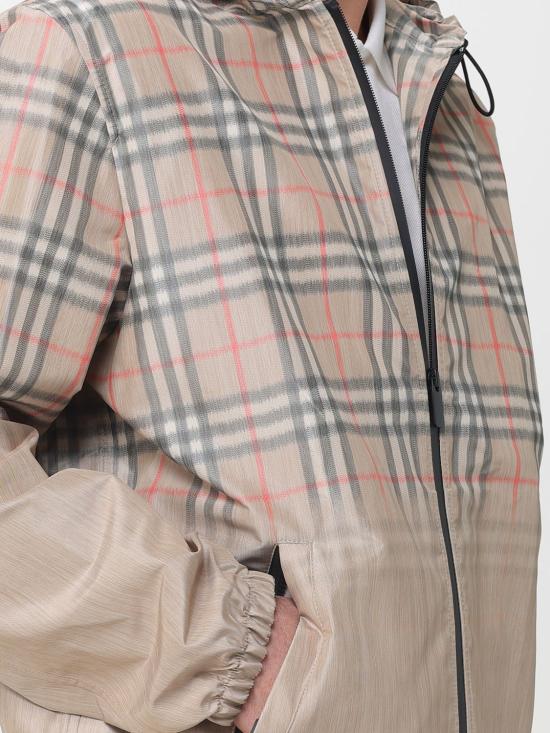 26SS 버버리 그라디언트 체크 후드 자켓 8118831 Beige - BURBERRY