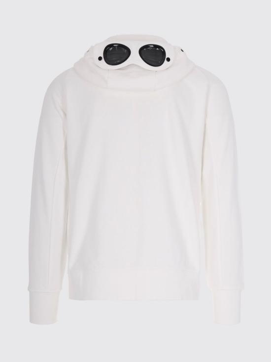 26SS 씨피 컴퍼니 다이애그널 레이즈드 플리스 고글 스웨트셔츠 RCCMSS715A005086W 103 White - C.P. COMPANY