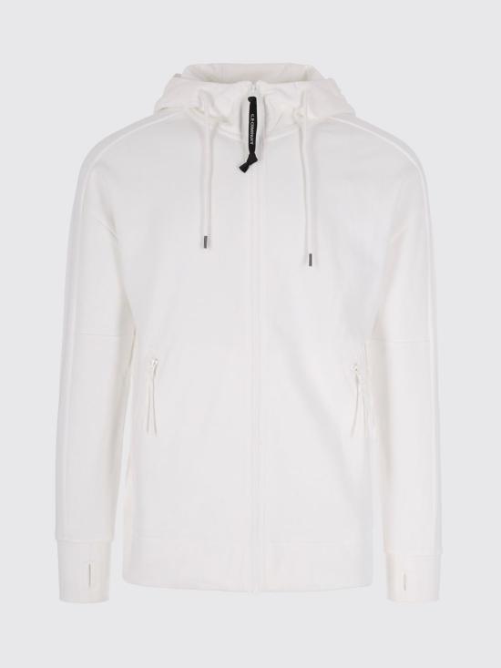 26SS 씨피 컴퍼니 다이애그널 레이즈드 플리스 고글 스웨트셔츠 RCCMSS715A005086W 103 White - C.P. COMPANY